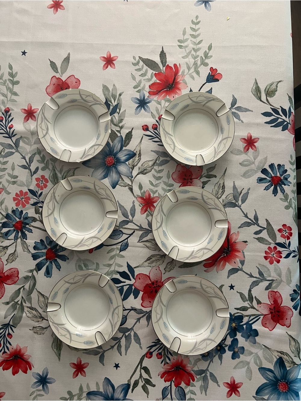 Valmont China Ashtray Set